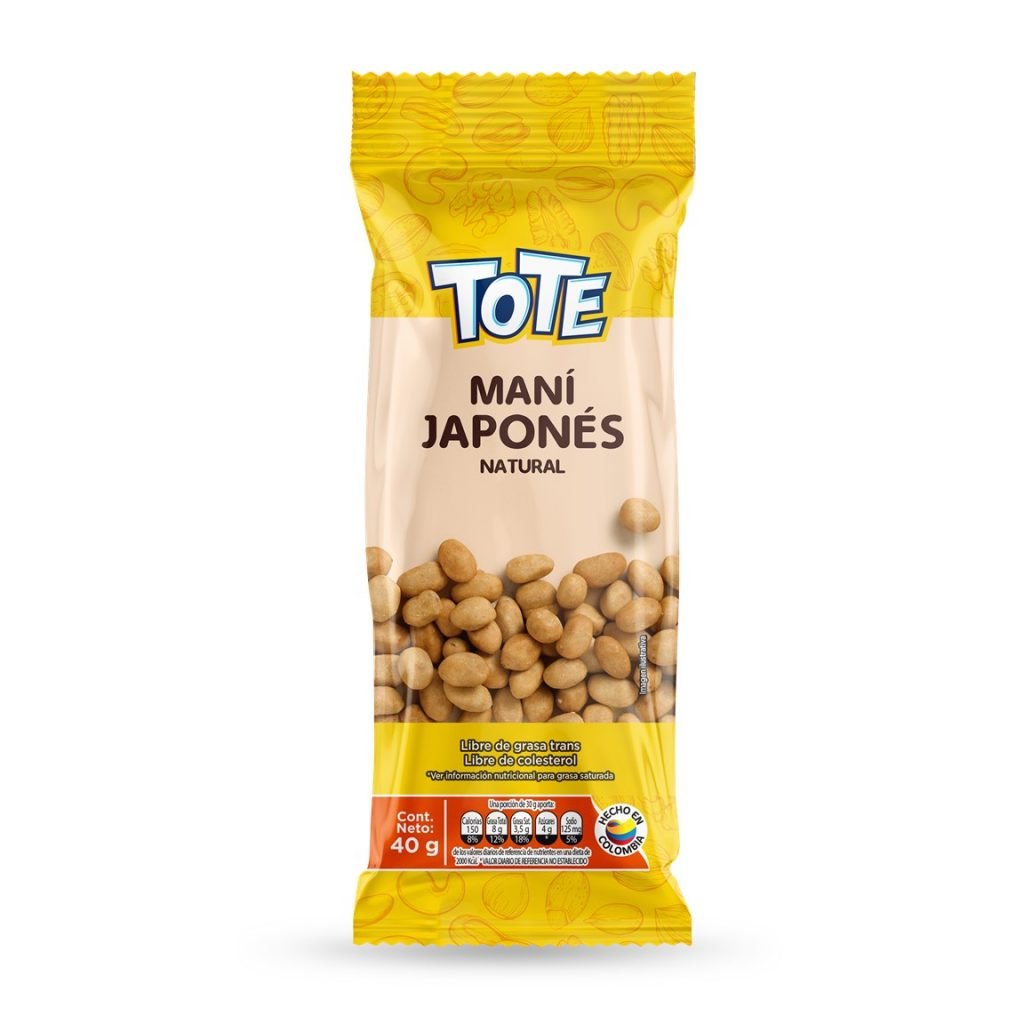 MANÍ JAPONÉS SABOR NATURAL TOTE X 40 G Merca todo en ara Tiendas ara